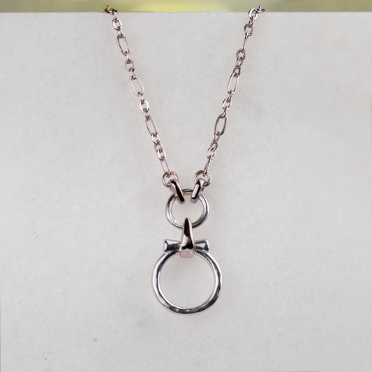 Urban Equestrian  Aikon - Equestrian Horse Bit Necklace in Silver
