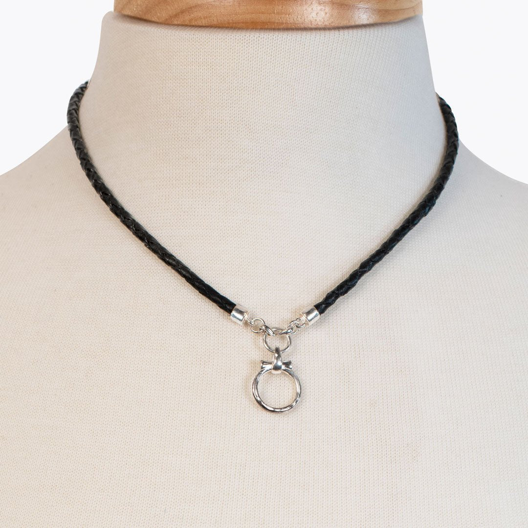 Urban Equestrian  Aikon - Leather & Silver Equestrian Horse Bit Necklace