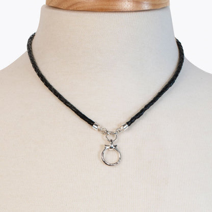 Urban Equestrian  Aikon - Leather & Silver Equestrian Horse Bit Necklace