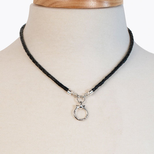 Urban Equestrian  Aikon - Leather & Silver Equestrian Horse Bit Necklace