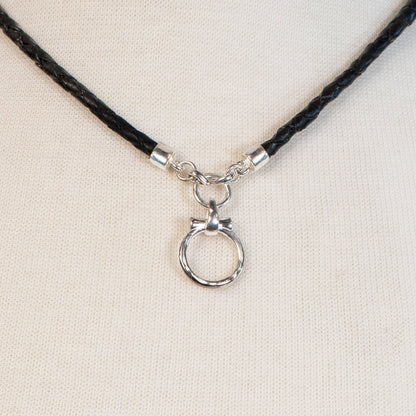 Urban Equestrian  Aikon - Leather & Silver Equestrian Horse Bit Necklace