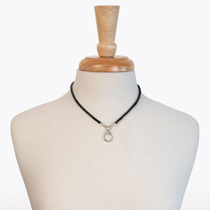 Urban Equestrian  Aikon - Leather & Silver Equestrian Horse Bit Necklace