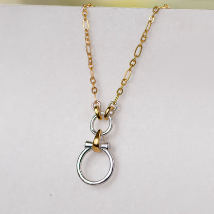Urban Equestrian  Aikon - Two Tone Equestrian Horse Bit Necklace