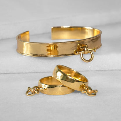 Urban Equestrian  Ariston Equestrian Horse Bit Bracelet in Gold