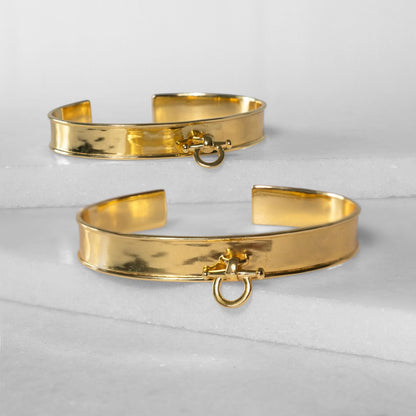Urban Equestrian  Ariston Equestrian Horse Bit Bracelet in Gold