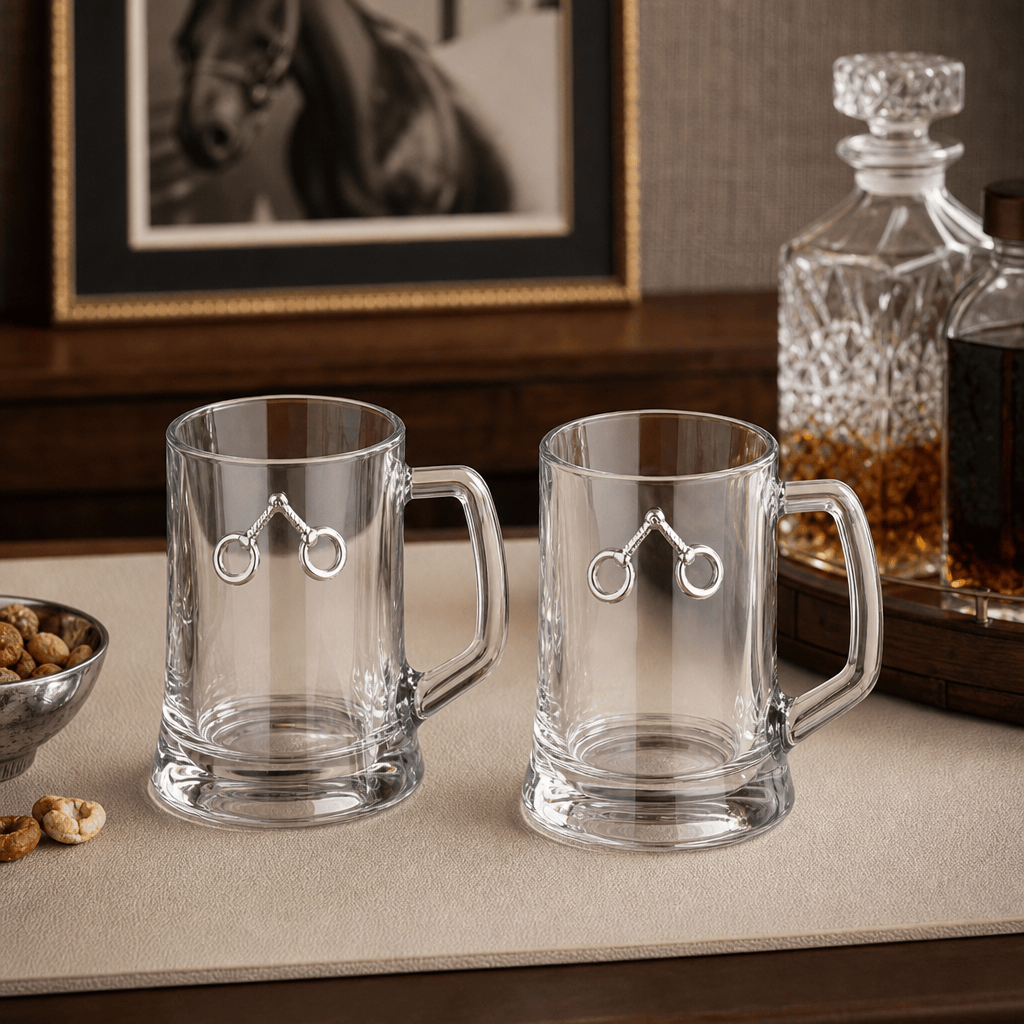 Arthur Court Designs - Equestrian Bit Beer Mugs - Set of 2