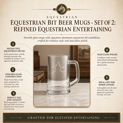 Arthur Court Designs - Equestrian Bit Beer Mugs - Set of 2