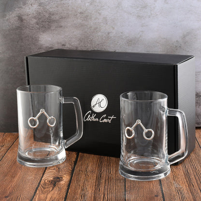Arthur Court Designs - Equestrian Bit Beer Mugs - Set of 2