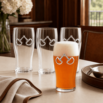 Arthur Court Designs - Equestrian Bit Beer Pint Glasses - Set of 4