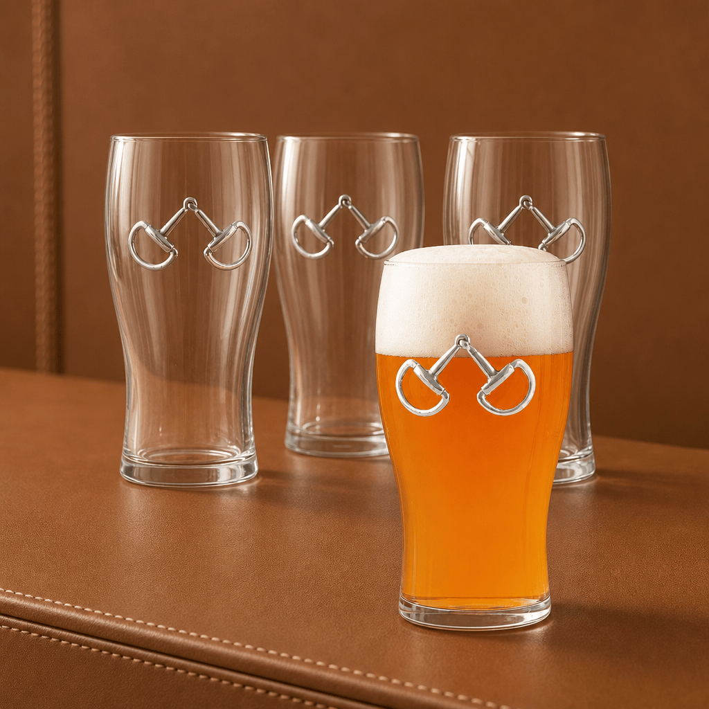 Arthur Court Designs - Equestrian Bit Beer Pint Glasses - Set of 4