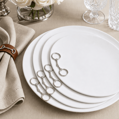 Arthur Court Designs - Equestrian Bit Melamine Lunch Plates - Set of 4