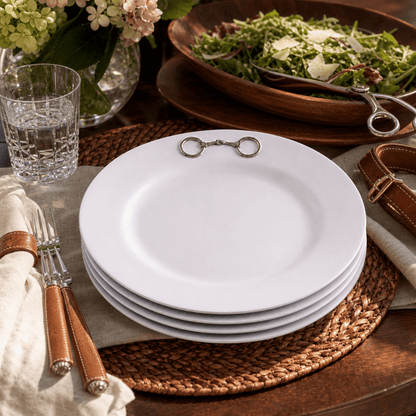 Arthur Court Designs - Equestrian Bit Melamine Lunch Plates - Set of 4
