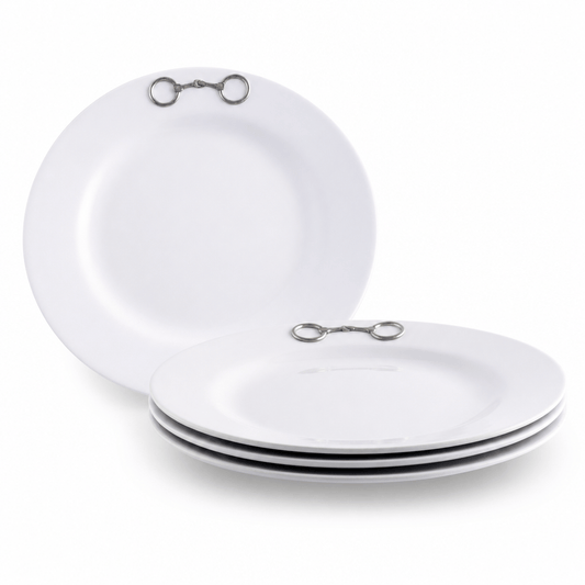 Arthur Court Designs - Equestrian Bit Melamine Lunch Plates - Set of 4