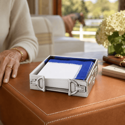 Arthur Court Designs - Equestrian Snaffle Accent Cocktail Napkin Box