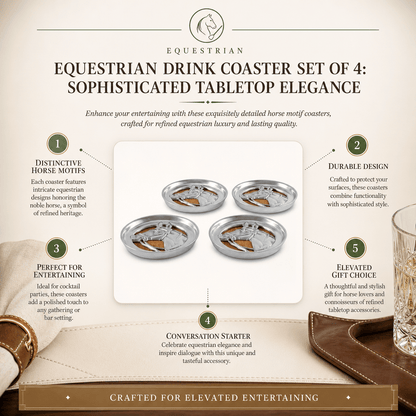 Arthur Court Designs - Equestrian Drink Coaster Set of 4