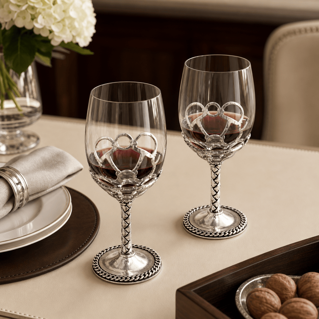 Arthur Court Designs - Equestrian Pair of Wine Glasses