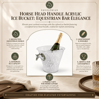 Arthur Court Horse - Head Handle Acrylic Ice Bucket