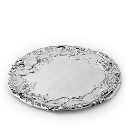 Arthur Court Designs Horse head 12" Round Tray