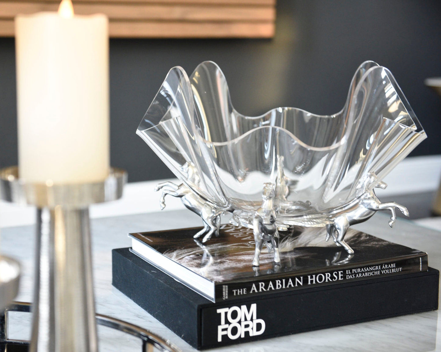 Arthur Court Designs - Horse Stand Acrylic Bowl 14