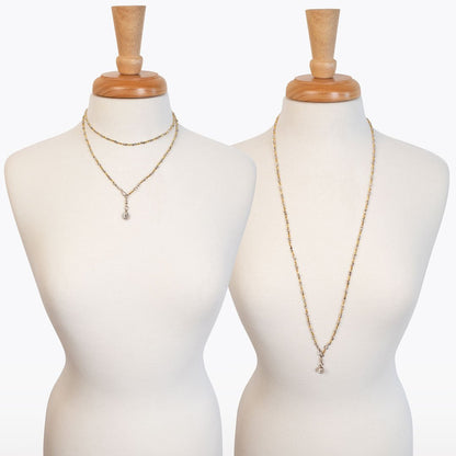 Urban Equestrian  Aurora - Pyrite Silver & Gold Horseshoe Coin Strand Necklace
