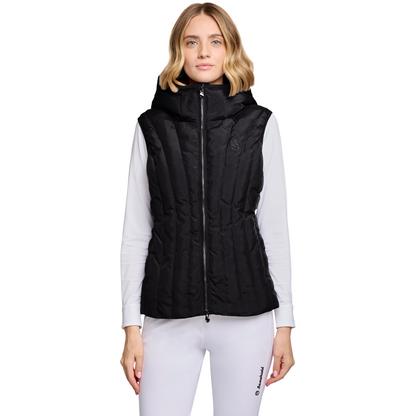 Samshield Women's Shelyne Light Puffer Vest, Black, front view