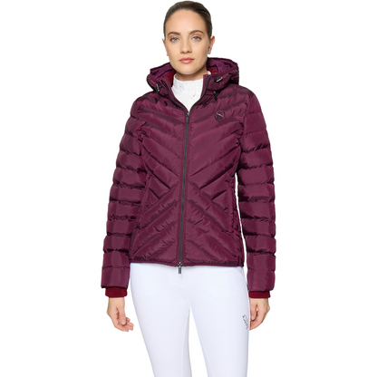 Samshield Women's Courchevel Light Puffer Jacket, Plum, front view