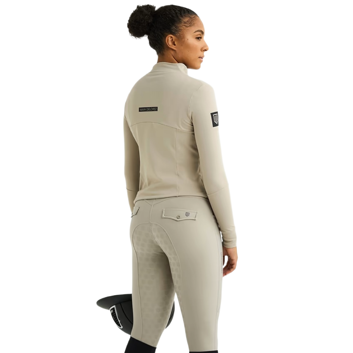 Maya Delorez Women's Silhouette Sports Jacket-Beige-Back View