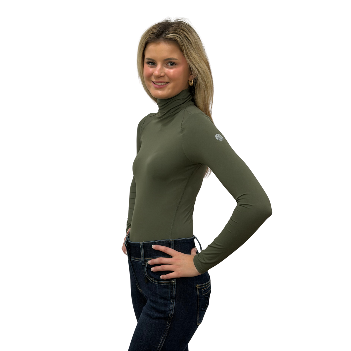 TKEQ Women's Chloe High Collar Technical Top