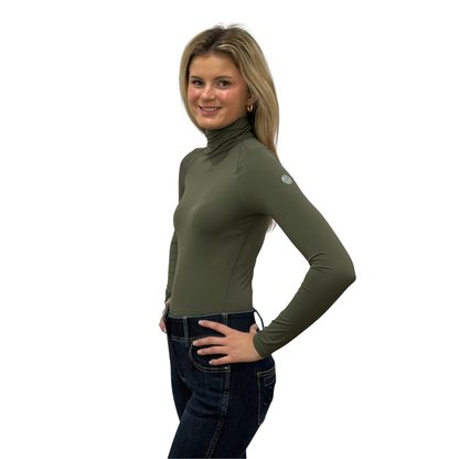 TKEQ Women's Chloe High Collar Technical Top