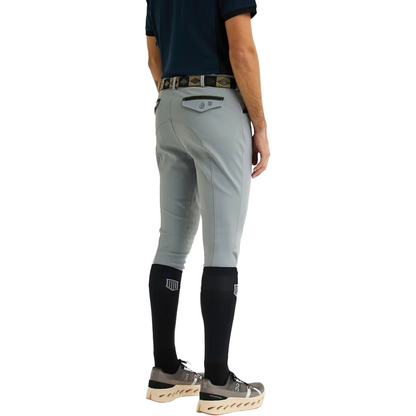 Maya Delorez Men's Half Seat Sport Breeches-Grey-Back View