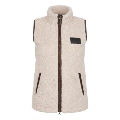 LeMieux Women's Heritage Borg Gilet-Stone-Front View