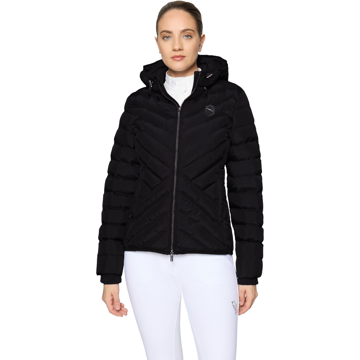 Samshield Women's Courchevel Light Puffer Jacket, Black, front view
