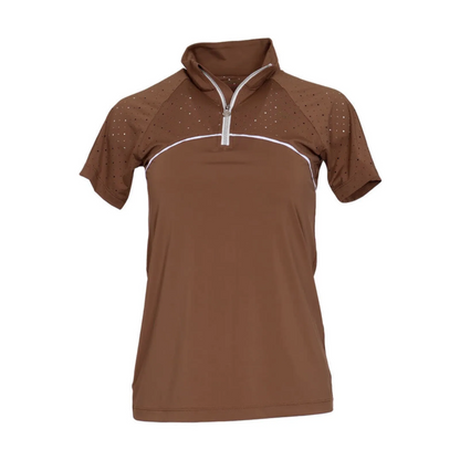 Dapplebay Women's Lady 1/4 Zip Aircut Short Sleeve Riding Top