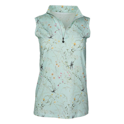 Dapplebay Dragonfly Meadow 1/4 Zip Sleeveless Riding Top