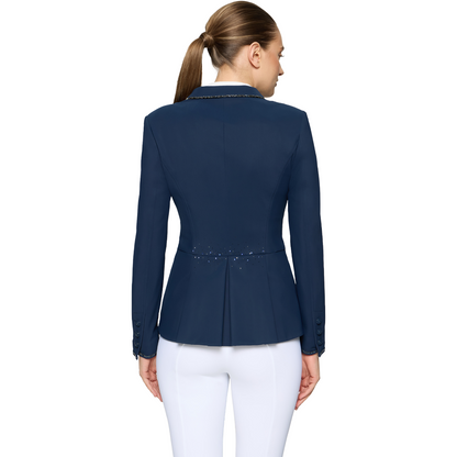 Samshield Women's Victorine Crystal Fabric Show Jacket, Cosmic Blue, back view