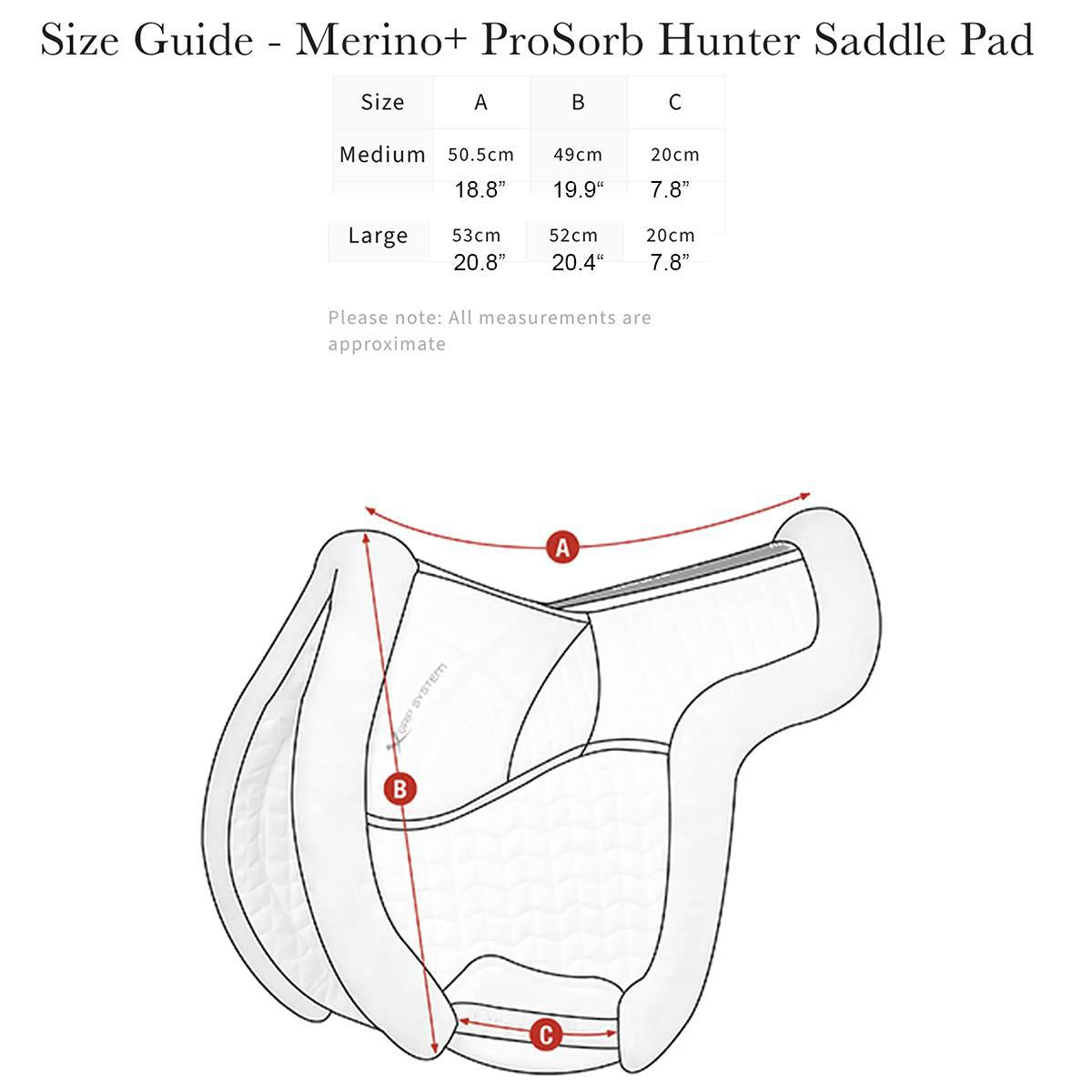 LeMieux Merino+ ProSorb Hunter Pro Saddle Pad
