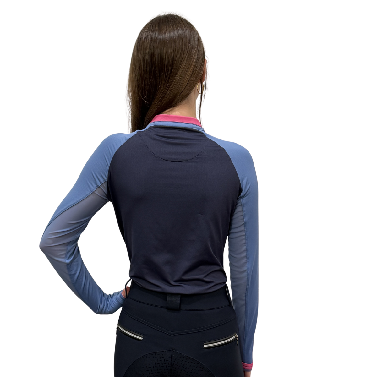 Kastel Women's Color Block Long Sleeve 1/4 Zip Sun Shirt