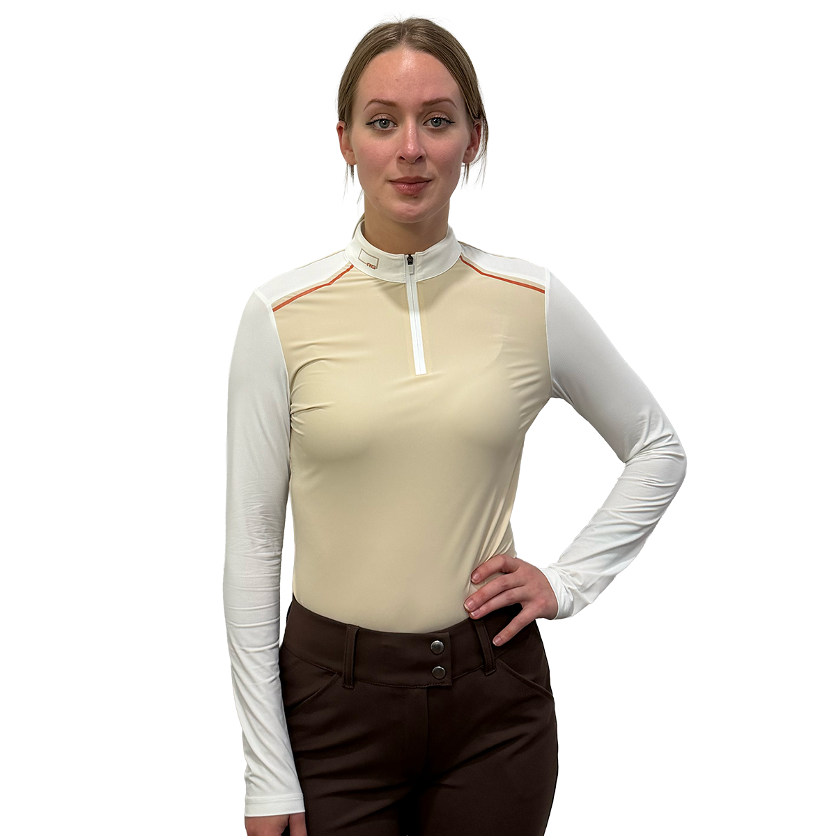 Cavalleria Toscana RG Women's Long Sleeve With Perforated Insert Competition Shirt