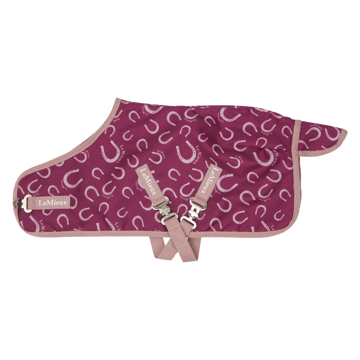 LeMieux Toy Pony Printed Ripstop Rug-Blackberry-Side View