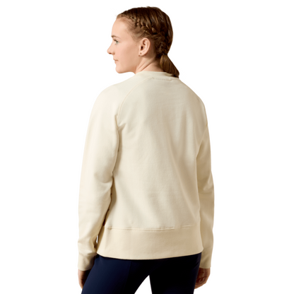 Ariat Youth Martine Sweatshirt model view in antique white