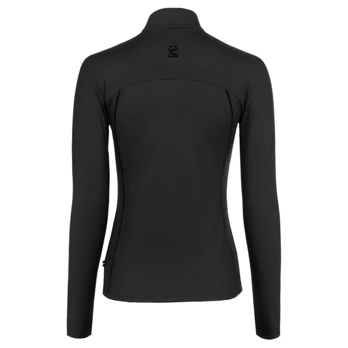 Cavallo Women's Cavaldivya HalfZip Long Sleeve Shirt-Black-Back View