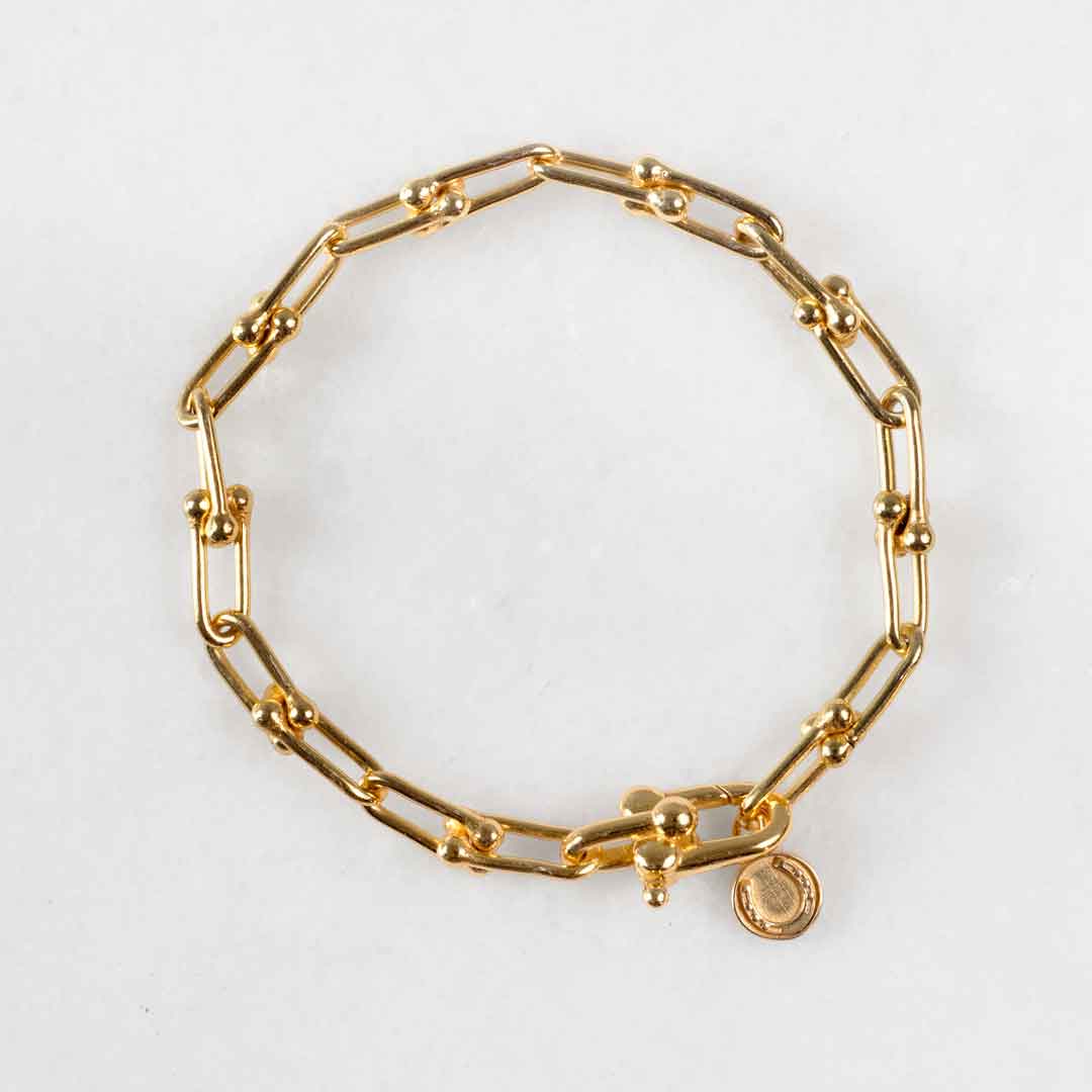 Urban Equestrian  Bellamy - Horseshoe Link Earring in Gold