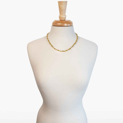 Urban Equestrian  Bellamy - Horseshoe Link Equestrian Necklace in Gold
