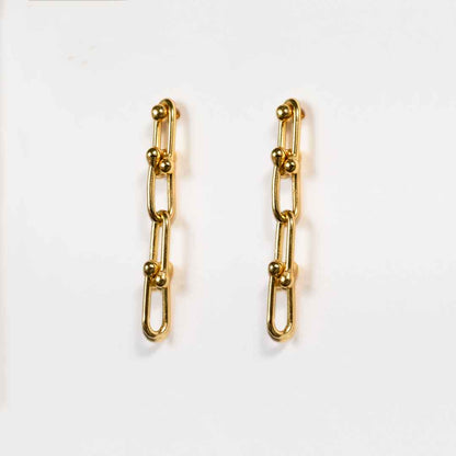 Urban Equestrian  Bellamy - Horseshoe Link Equestrian Necklace in Gold