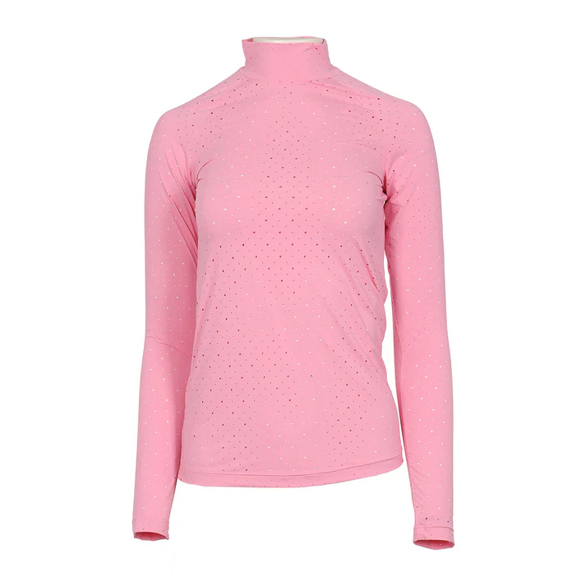 Dapplebay Women's Aircut Mock Neck Long Sleeve Top