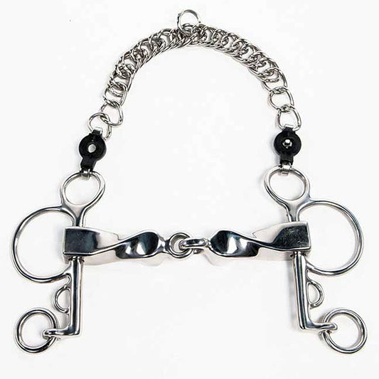 Metalab Jointed Twisted Short Lever Pelham Bit