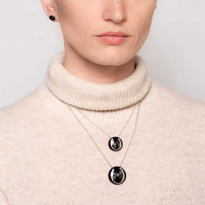 Black Onyx Horseshoe Necklace