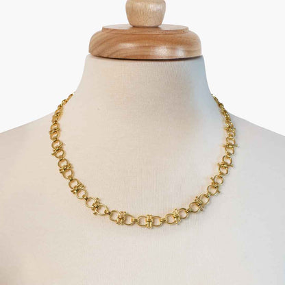 Urban Equestrian  Bocara - Horse Bit Chain Link Equestrian Necklace in Gold