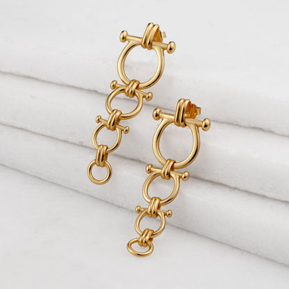 Urban Equestrian  Bocara - Horse Bit Equestrian Earring in Gold