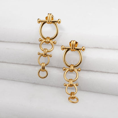 Urban Equestrian  Bocara - Horse Bit Equestrian Earring in Gold
